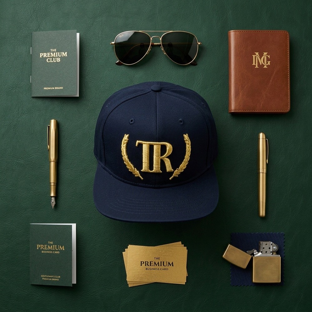 True Religion Gold TR Leaf Cap Navy Blue Snapback Hat Mens OS NWT TR2925
